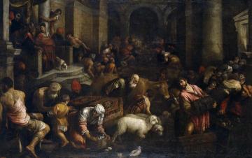 Expulsion Of The Merchants From The Temple Artwork by Jacopo Bassano