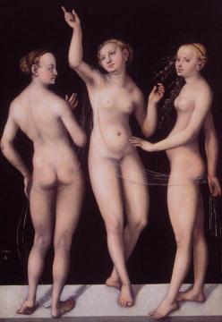 The Three Graces Artwork by Lucas Cranach the Elder