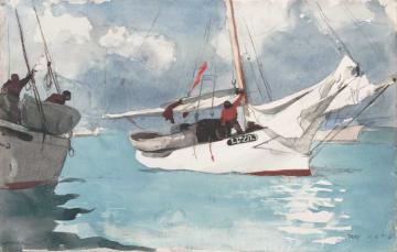 Fishing Boats, Key West Artwork by Winslow Homer
