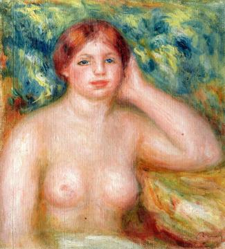 Bust of a Nude Woman Artwork by Pierre Auguste Renoir