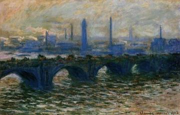 Waterloo Bridge, Misty Morning Artwork by Claude Oscar Monet