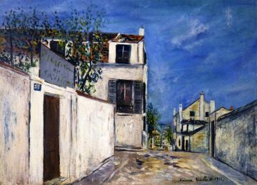 Le Cercle Catholique Du Sacré-coeur, Rue Du Mont-cenis à Montmartre Artwork by Maurice Utrillo