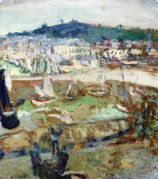 The Small Harbor, Honfleur Artwork by Edouard Vuillard