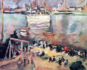 The Entry of a Sloop into the Port of Antwerp Artwork by Emile-othon Friesz