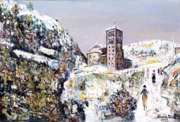 Landscape In The Snow Artwork by Maurice Utrillo