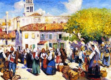 Bazaar, Spalato Artwork by Alson Skinner Clark