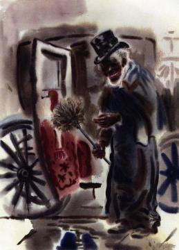 The Black Cabby Artwork by George Grosz