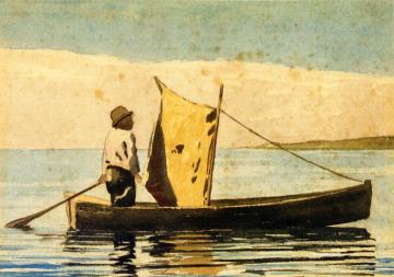 Boy In a Small Boat Artwork by Winslow Homer
