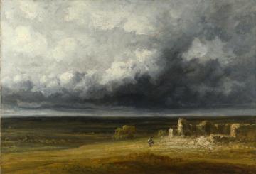 Stormy Landscape with Ruins on a Plain Artwork by Georges Michel