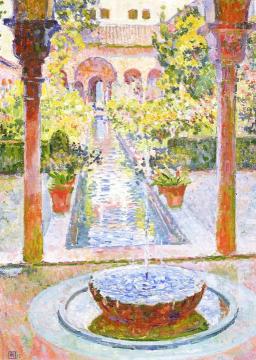 The Gardens of Generalife in Grenada Artwork by Theo van Rysselberghe