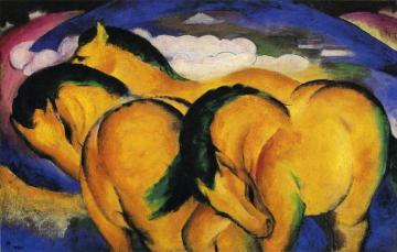 The Little Yellow Horses Artwork by Franz Marc