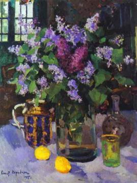 Lilacs. Still Life Artwork by Constantin Alexeevich Korovin