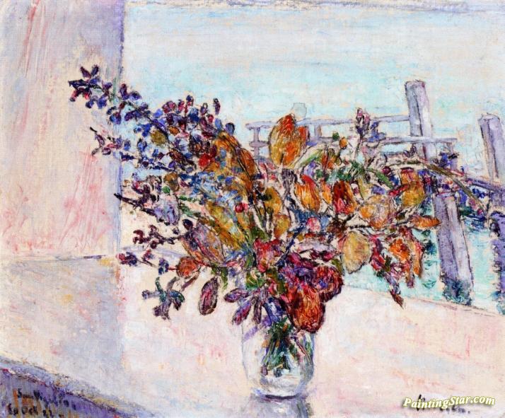 Bouquet of Dried Leaves Artwork by Georges Morren