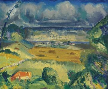 Clouds And Meadow Artwork by George Wesley Bellows
