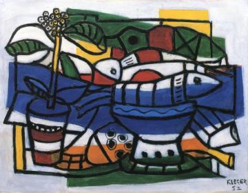 Still Life With Two Fish Artwork by Fernand Léger