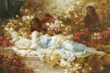 Sleeping Beauty Artwork by Hans Zatzka