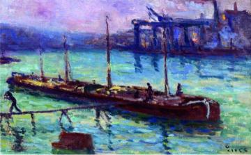 Barge on the Seine Artwork by Maximilien Luce