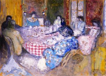 The Checkered Tablecloth Artwork by Edouard Vuillard