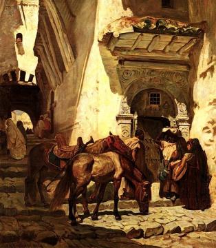 Near the Kasbah Artwork by Frederick Arthur Bridgman