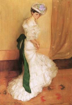 The Green Sash Artwork by Frederick Carl Frieseke