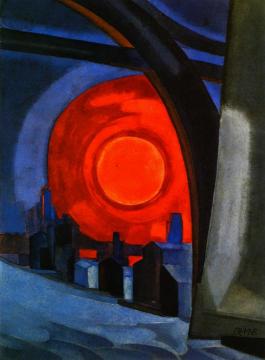 Eye Of Night Artwork by Oscar Bluemner