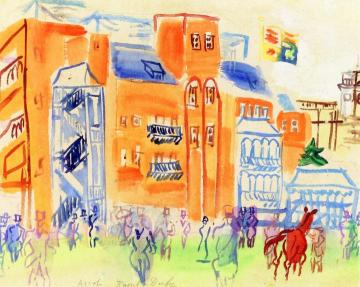 Ascot, the Grandstands Artwork by Raoul Dufy