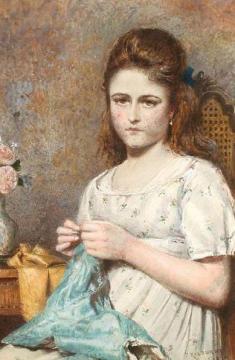 Portrait of a Girl Artwork by George Goodwin Kilburne