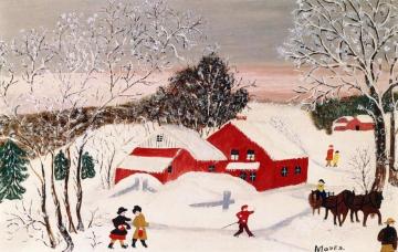 Home from School Artwork by Anna Mary Robertson Grandma Moses