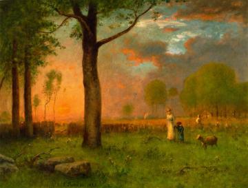 Sunset off Ten Pound Island Artwork by George Inness