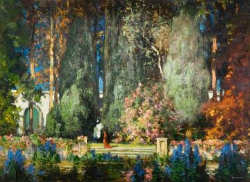 The Cardinal's Garden Artwork by Thomas Edwin Mostyn