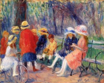 Children in the Park Artwork by William James Glackens
