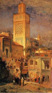 Moorish Mosque Of Sidi Halou Tlemcin [tlemcen], Algeria Artwork by Samuel Colman Jr.