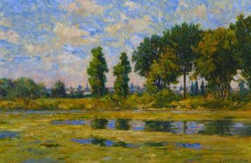 The Salt Pond Artwork by Lewis Henry Meakin