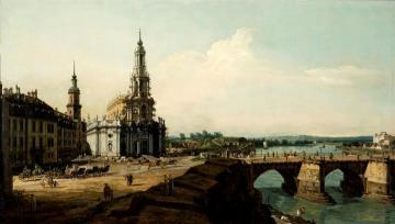 Dresden from the Left Bank of the Elbe above the Old Town Bridge Artwork by Bernardo Bellotto