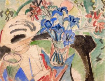 Still Life With Gentian Artwork by Ernst Ludwig Kirchner