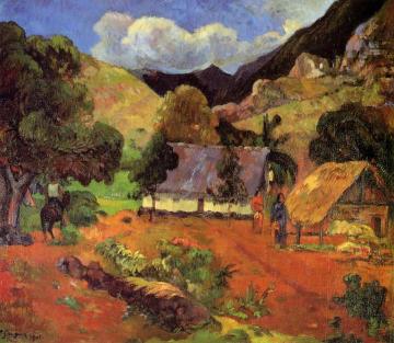 Landscape with Three Figures Artwork by Paul Gauguin