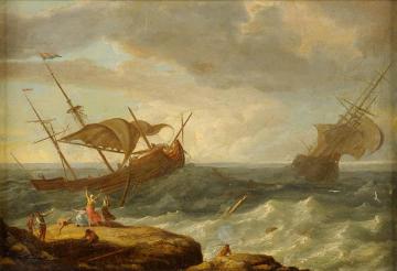 Shipwreck off the coast Artwork by Claude-Joseph Vernet