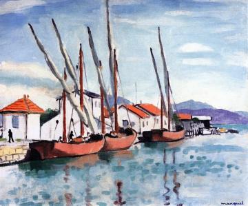 Fishing Boats Artwork by Albert Marquet