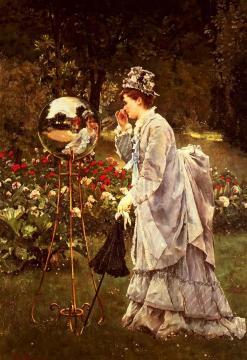 The glass sphere Artwork by Alfred Stevens