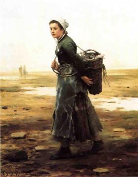 The Oyster Gatherer Artwork by Daniel Ridgway Knight