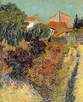 Garden Behind a House Artwork by Vincent Van Gogh