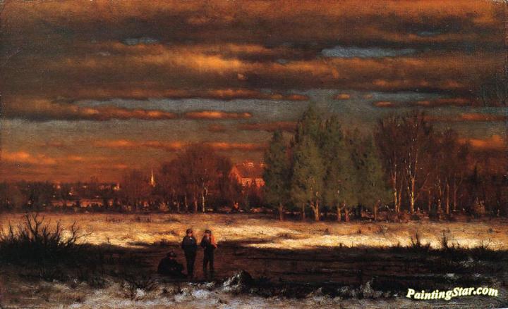 Winter Evening, Montclair Artwork by George Inness