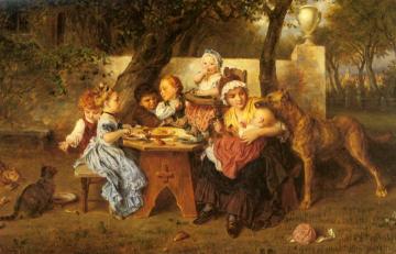 The Birthday Party Artwork by Ludwig Knaus
