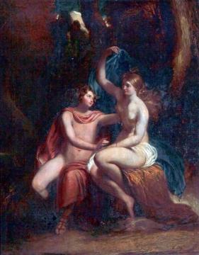 Classical Scene With Two Figures Artwork by William Etty