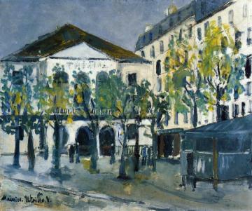 The Theatre de l'Atelier Artwork by Maurice Utrillo