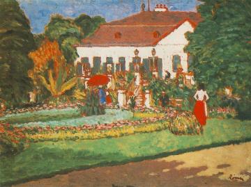 Manor-house at Körtvélyes Artwork by József Rippl-Rónai