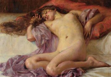 Sleeping Nude Artwork by Robert Auer