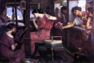 Penelope and the Suitors Artwork by John William Waterhouse