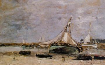 Trouville, the Jettys, Low Tide Artwork by Eugène-Louis Boudin