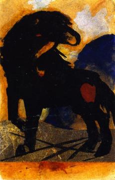 Little Black Horse Artwork by Franz Marc